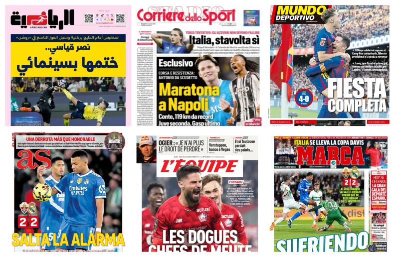 فيفا العرب |أبرز عناوين أغلفة الصحف العالمية: “رونالدو يعيد كتابة التاريخ بهدف مذهل في الأربعين”