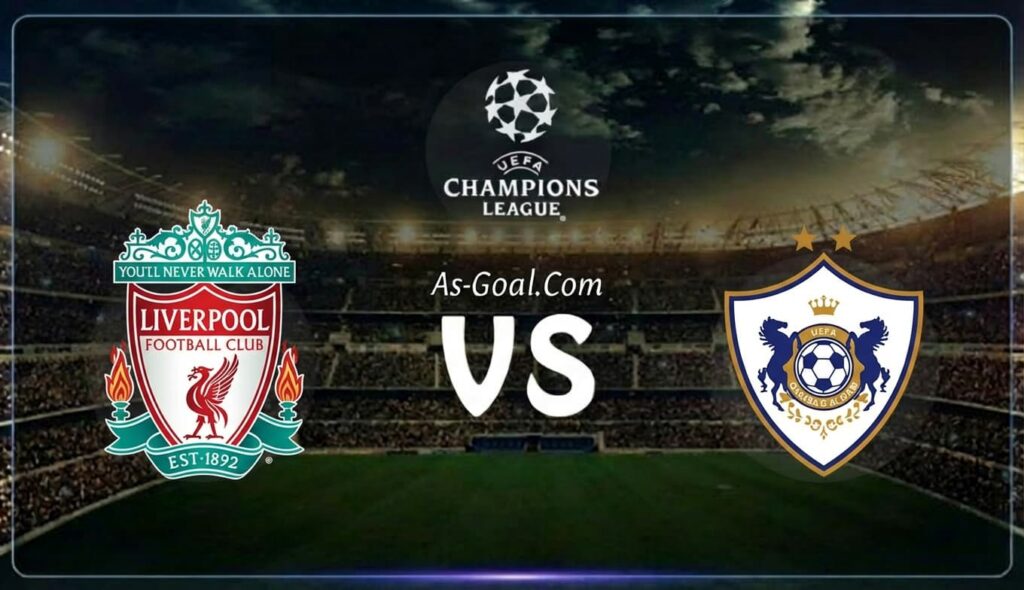 فيفا العرب |التشكيلة الرسمية لمباراة ليفربول لمواجهة كارباغ اغدام في دوري أبطال أوروبا