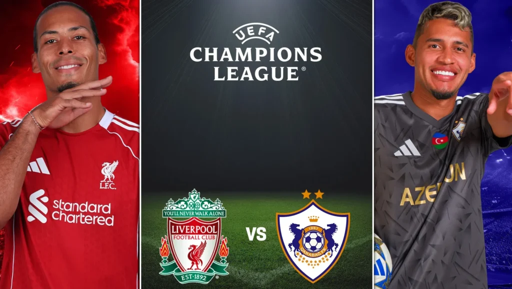 فيفا العرب |تقديم مباراة ليفربول وكاراباغ اغدام في دوري أبطال أوروبا 2025/2026