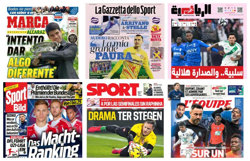 فيفا العرب |أبرز عناوين أغلفة الصحف العالمية: “عودة الحرس القديم لمدريد.. وميلان في ورطة”