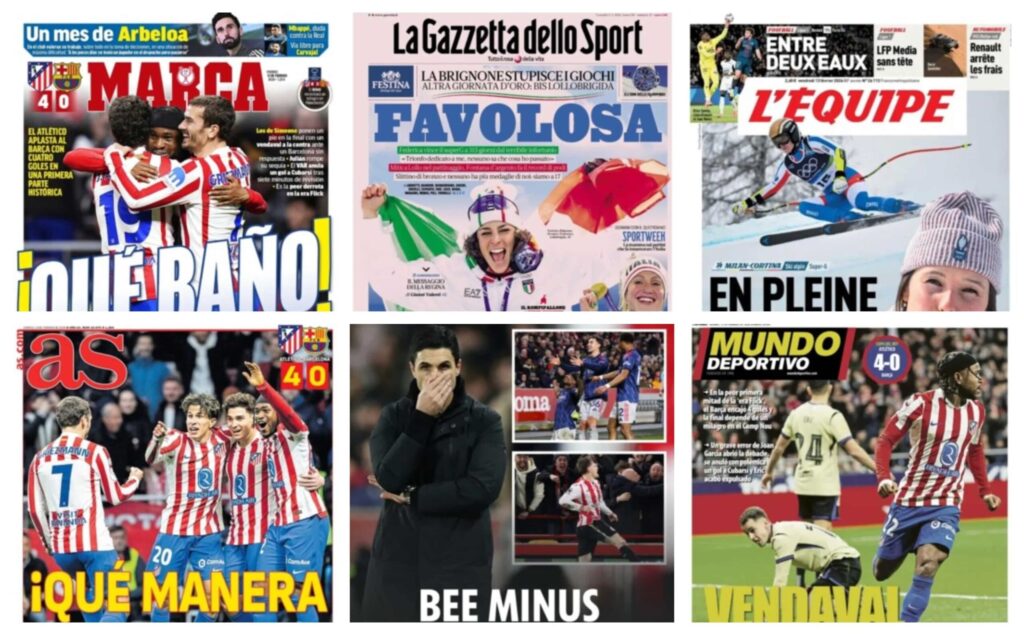 فيفا العرب |أبرز عناوين أغلفة الصحف الرياضية العالمية: “هزيمة فليك التاريخية”