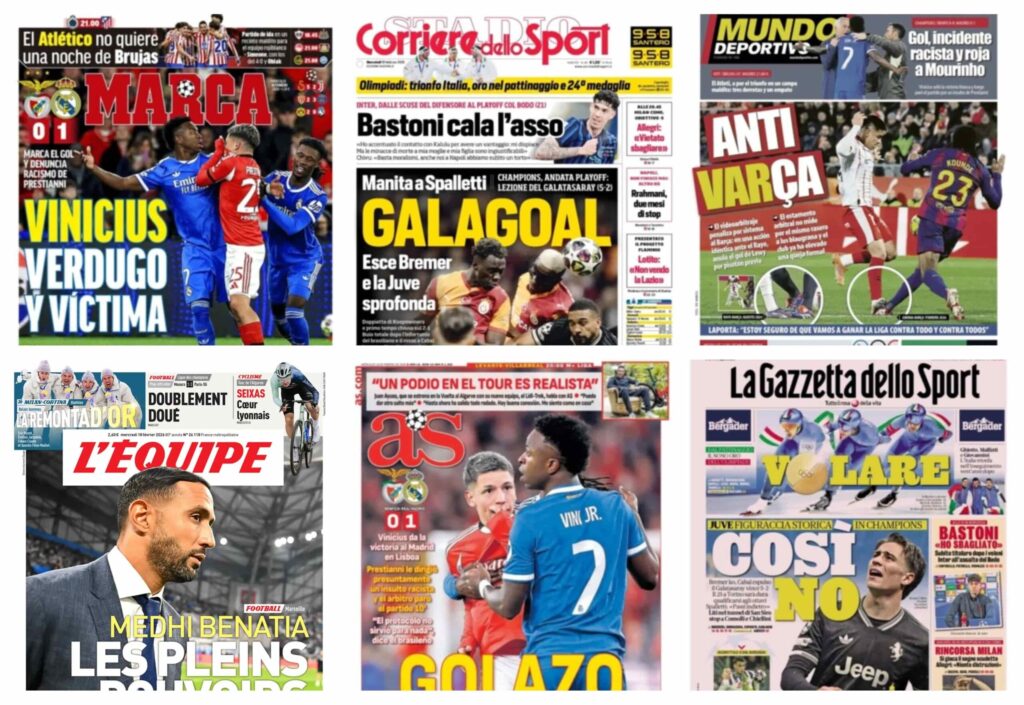 فيفا العرب |أبرز عناوين أغلفة الصحف الرياضية العالمية: “زلزال في تورينو وعنصرية في مدريد”