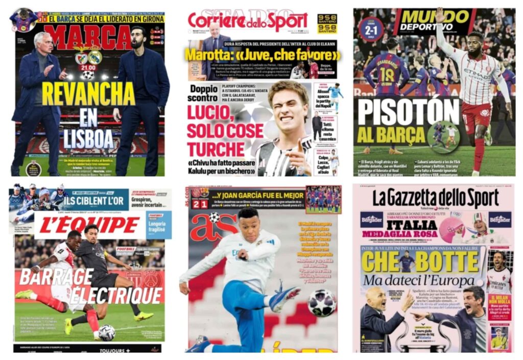 فيفا العرب |أبرز عناوين أغلفة الصحف الرياضية العالمية: “زلزال في “الليغا” بسقوط برشلونة”