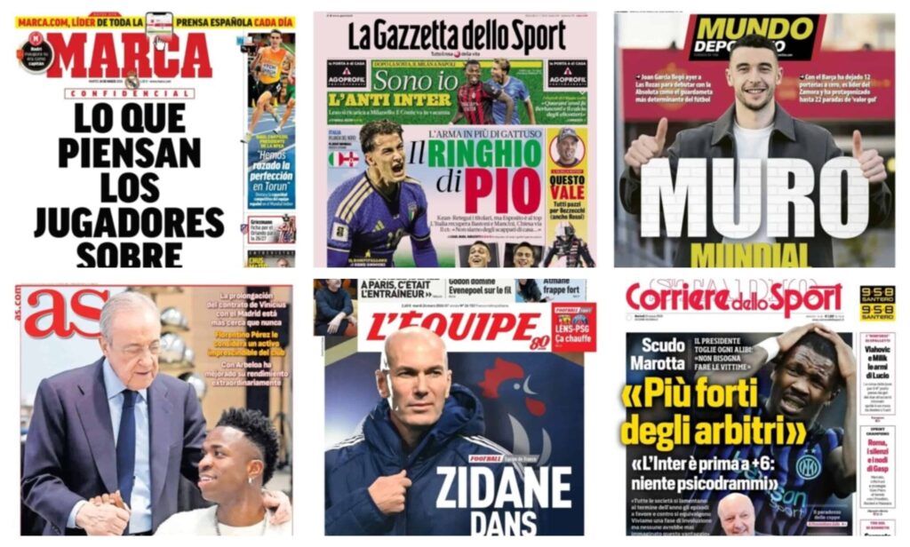 فيفا العرب |أبرز عناوين أغلفة الصحف العالمية: “حراك المونديال وصراع العروش الأوروبية”