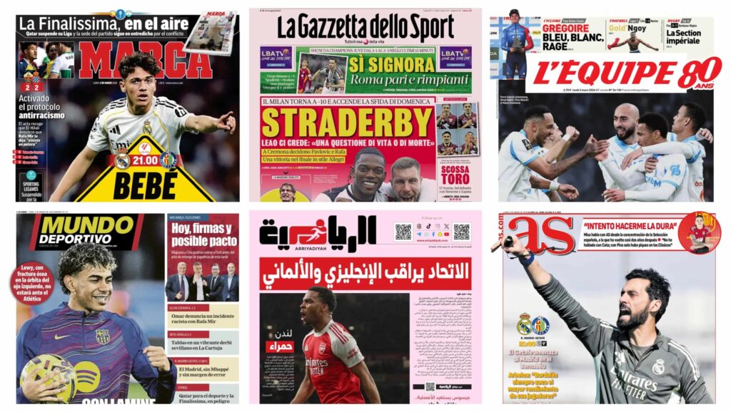 فيفا العرب |أبرز عناوين أغلفة الصحف العالمية: “ريمونتادا يوفنتوس المجنونة وإعصار يامال يكتسح الأرقام القياسي”