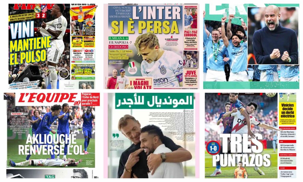 فيفا العرب |أبرز عناوين أغلفة الصحف العالمية: “هيمنة سماوية في ويمبلي وإعصار فينيسيوس يضرب البرنابيو”