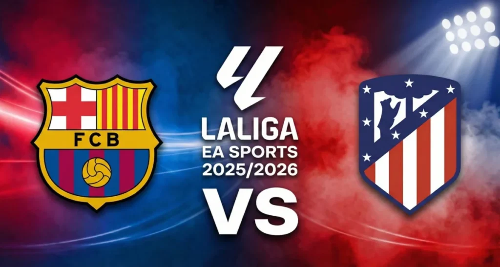 التشكيلة الرسمية لمباراة برشلونة وأتلتيكو مدريد في الدوري الإسباني